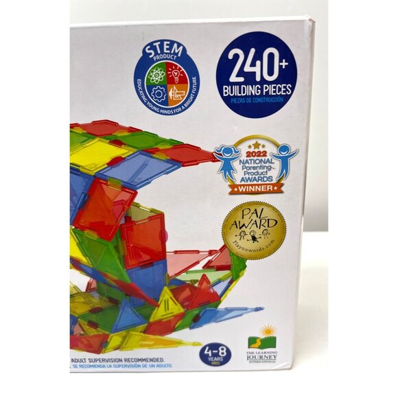 Techno Tiles Stem Construction Set 240+ Building Pieces Ages 4-8 - Picture 3 of 6